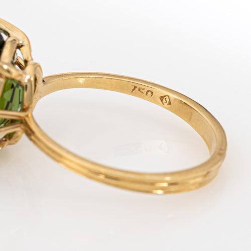 Bague 54 H STERN - Bague vintage en tourmaline verte 6 carats 58 Facettes G13956