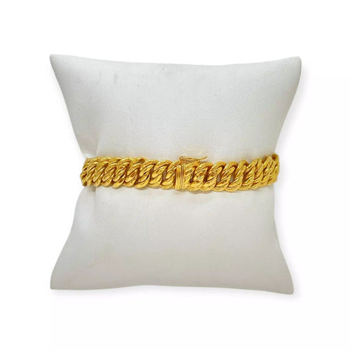 Bracelet Bracelet or jaune maille américaine 58 Facettes 330068839