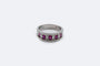 Bague 17 / Oro Bianco Jonc Damiani en or blanc avec diamants et rubis 58 Facettes ANL682