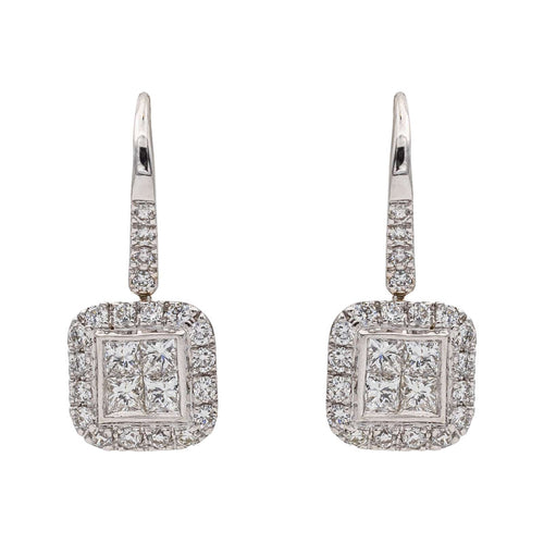 Boucles d'oreilles Boucles d'oreilles Dormeuses Or blanc Diamant 58 Facettes 3230364CN