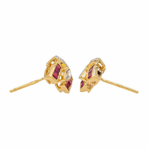 Boucles d'oreilles Boucles d'oreilles Puces Or jaune Diamant 58 Facettes 3105066CN