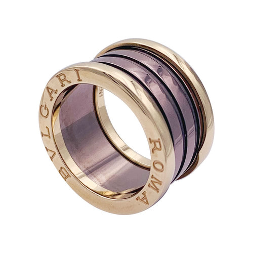 Bague 52 Bague Bulgari, "B.Zero1", or rose, cermet. 58 Facettes 33654