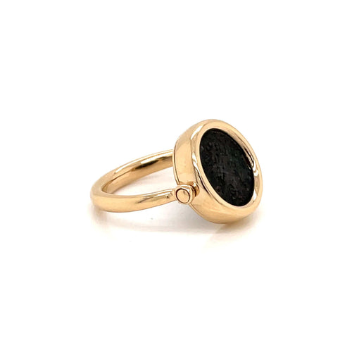 Bague Bulgari Monete Ancient Coin Gold Flip Ring 58 Facettes