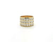 Bague Bague or jaune diamants 58 Facettes