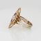 Bague Bague vintage années 80 en forme de losange, diamant et rubis, or jaune 14 carats, taille 5 58 Facettes G13614