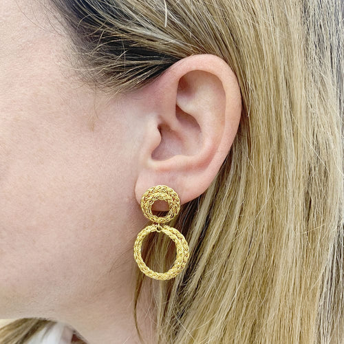 Boucles d'oreilles Boucles d'oreilles or jaune. 58 Facettes 33677