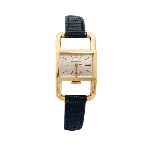 Montre Montre Jaeger-Lecoultre, "Etrier", or rose, cuir. 58 Facettes 34348