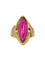 Bague 57 Bague vintage or jaune torsadé rubis 58 Facettes 1087.15