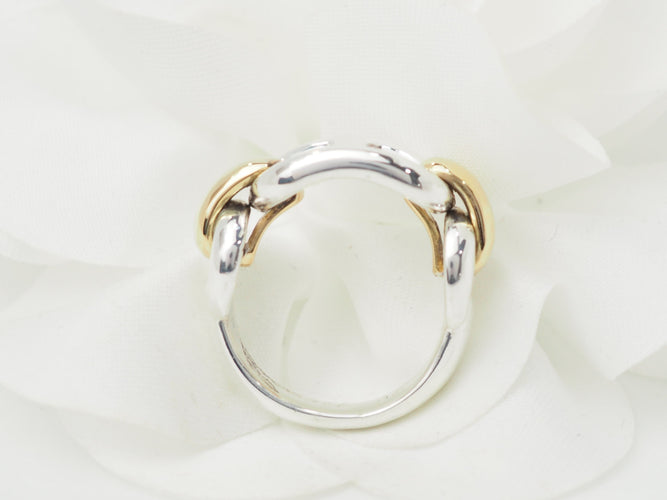Bague 52 Bague Hermès Chaîne d'Ancre en or et argent 58 Facettes 33489