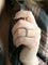 Bague 55 Alliance or blanc émeraudes taille marquise 2 carats 58 Facettes 1109