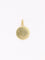Pendentif Médaille amour AUGIS ronde Plus qu'hier Moins que Demain or jaune diamant rubis 58 Facettes J626