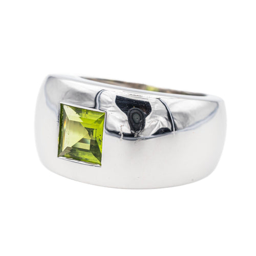 Bague 49 Chaumet Bague Jonc Bella Or blanc Péridot 58 Facettes 3260873CN