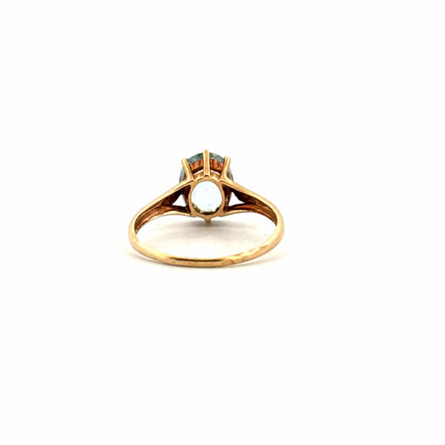 Bague 54 Solitaire Or Jaune & Tourmaline bleu 58 Facettes 59-GS36182