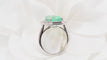 Bague 52 Bague double entourage en or blanc, émeraude de colombie certifiée et diamants 58 Facettes 32636