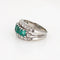 Bague 48 Bague Diamant Émeraude Vintage Or Blanc 58 Facettes G13361