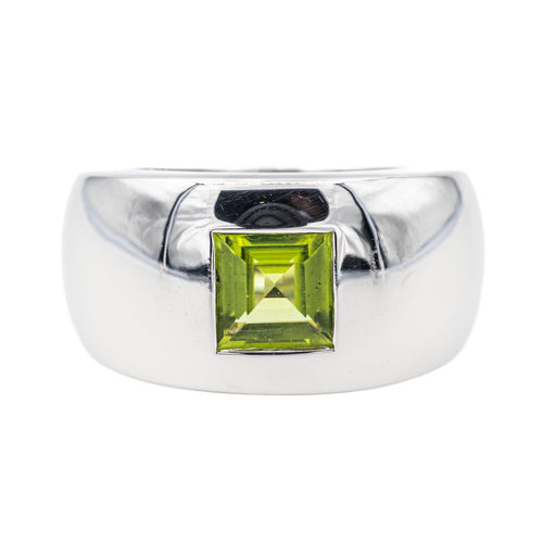Bague 49 Chaumet Bague Jonc Bella Or blanc Péridot 58 Facettes 3260873CN