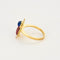 Bague 51 Bague or jaune à motif de scarabé, lapis lazuli et rhodonite 58 Facettes MON08662