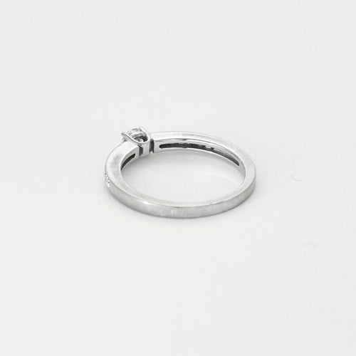 Bague 52,5 Solitaire or blanc et diamants 58 Facettes ROD3416