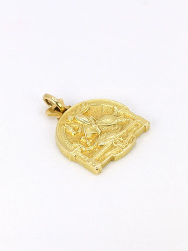 Pendentif Médaille Saint-Georges terrassant le dragon or jaune 58 Facettes 1090.6