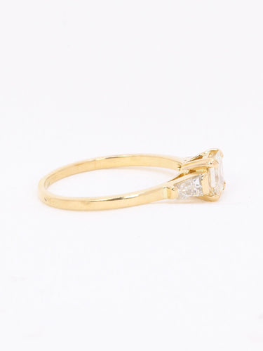 Bague 54 Bague trilogie diamant en or jaune 58 Facettes 1163.10