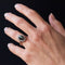 Bague 55 Bague ancienne chrysobéryl oeil de chat et diamants 58 Facettes 19-378-50