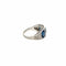 Bague Bague en filigrane avec plaque diamant saphir naturel certifiée Art Déco de 4,10 carats 58 Facettes