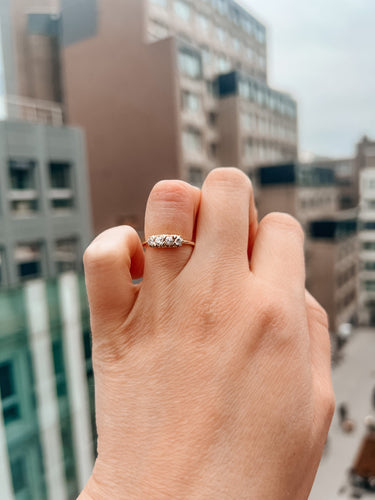 Vintage yellow gold and old mine diamond ring