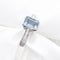 Bague Bague en or blanc avec aigue-marine et diamants 58 Facettes