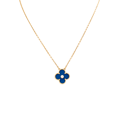 Collier Collier Van Cleef & Arpels "Alhambra" or jaune, porcelaine, diamant. 58 Facettes 34249