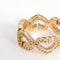 Bague 51 Bague C de Cartier en or jaune 18 carats, diamants, taille 5,75, anneau en forme de cœur, vers 2001 58 Facettes G13167
