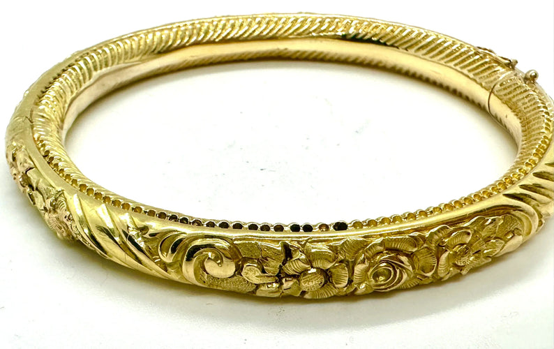 Bracelet Bracelet vintage en or fabriqué à partir d'un tube creux, début des années 1900 58 Facettes