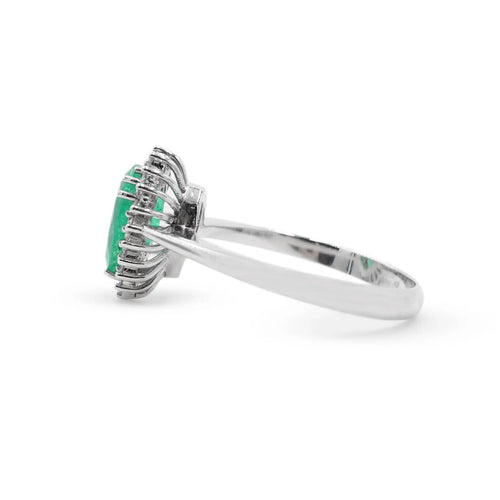 Bague Bague émeraude et diamant colombiens 58 Facettes