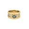 Bague 55 Bague jonc or jaune et gris, saphir et diamants 58 Facettes PER1277