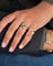 Bague 50 Bague toi et moi, or jaune, émeraude et diamants 58 Facettes