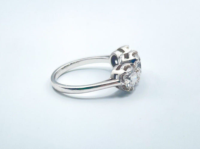 Bague Jarretière Diamants Vintage 58 Facettes