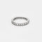 Bague 53,5 Alliance Américaine or blanc et diamants 58 Facettes ROM11862