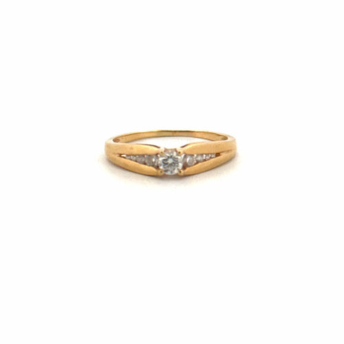 Bague 53 Solitaire or jaune et diamants 58 Facettes 70-GS38386-2