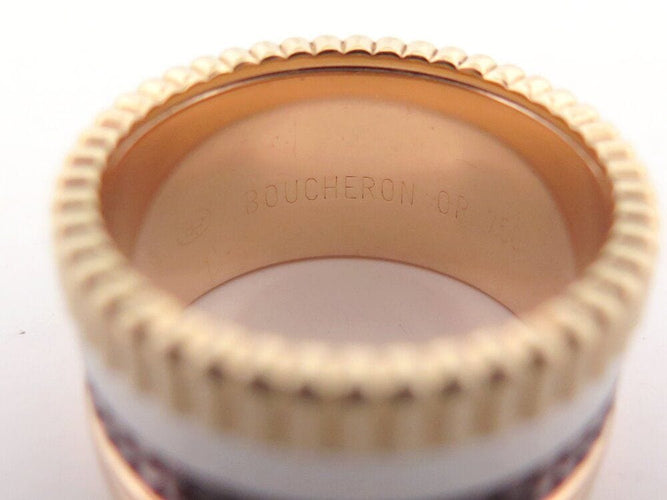Bague 55 bague BOUCHERON quatre classique large or 58 Facettes 261796