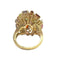 BAGUE DE DESIGN CONTEMPORAIN en OR 18 carats avec AIGUE-MARINE ET DIVERSES PIERRES NATURELLES