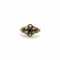 Bague 53.5 Bague fleur époque victorienne grenat émeraudes perles 58 Facettes