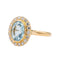 Bague 55 Bague Pompadour Or rose Aigue Marine 58 Facettes 3357371CN