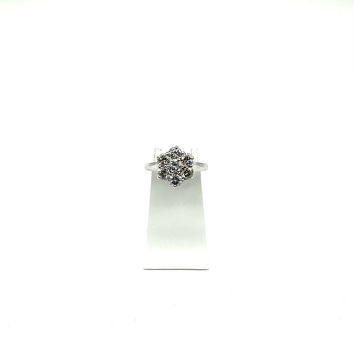 Bague Bague or blanc et diamants 58 Facettes