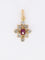 Pendentif Pendentif Art Deco rubis diamants or jaune 58 Facettes 1108.5