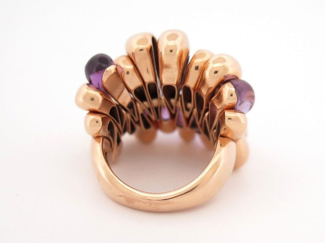 Bague 57 bague DE GRISOGONO or rose a pampilles amethyste 58 Facettes 264835