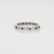 Bague 49 Bague d'éternité en or blanc avec saphir et diamant 58 Facettes G12776