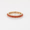 Bague Bague d'éternité en or jaune 14 carats, corail rouge méditerranéen et diamants, taille 6, bijoux fins 58 Facettes G11707