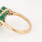 Bague 55 Bague en or jaune avec feuille d'émeraude sculptée 58 Facettes G13658