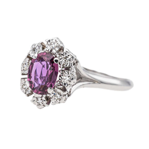 Bague 49 Bague Pompadour Or blanc Rubis 58 Facettes 3460728CN