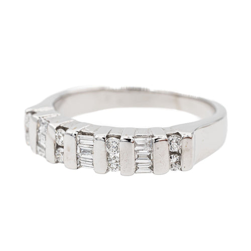 Bague 53 Bague Or blanc Diamant 58 Facettes 3248521CN