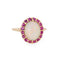 48.5 Bague vintage en or jaune avec opale et rubis 58 Facettes G13645